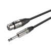 Microphone cable XLR 3-pole female - 6.3mm mono Jack plug Roxtone DMXJ210L5